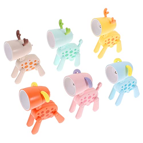 Operitacx 6 Piezas luz de la noche de dibujos animados luz de noche linda lámparas de dormitorio lindas lámparas para el dormitorio lámpara de mesa con forma de animal AbS