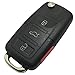 Horande Flip Replacement Keyless Entry Key Fob Cover fit for VW Jetta Passat Keyless Entry Key Fob Case Shell