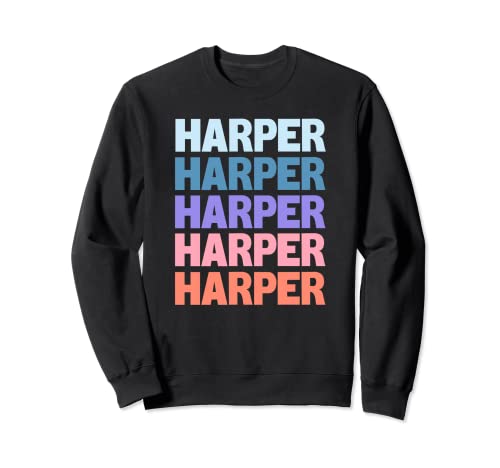 Funny Modern Repeated Text Design Harper Sudadera
