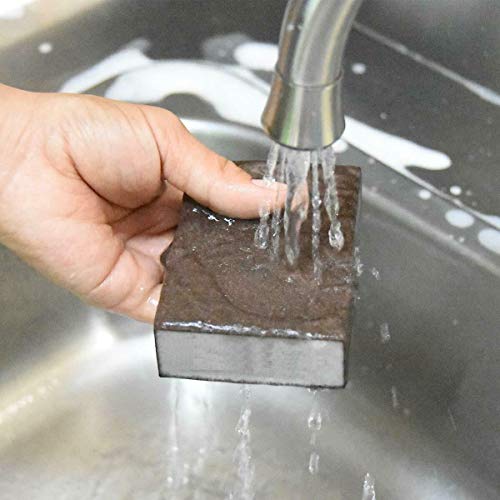Dtacke 6pcs Double-sided Polishing Sanding Sponges Sandpaper Sanding Block Pad Washable Paint Sanding Block Wood Metal Derusting Sandpaper Sponge Cleaning Sponge (36 Grit (Rough)) - Thumbnail 4