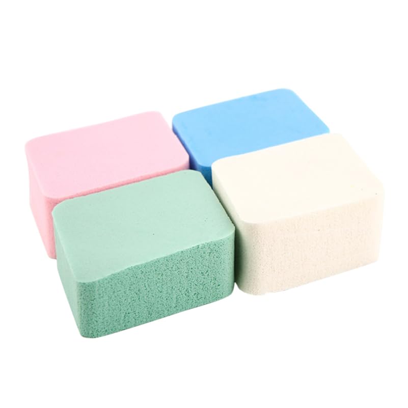 WOONEKY Four-Color Diamond Makeup Sponge Powder Puff Set 4 Large Natural Soft Cosmetic Blenders for Face Foundation Concealer Blusher