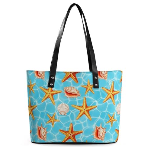 Womens Shoulder Bag, Large Casual Handbags, Large Capacity PU Leather Shopping Work