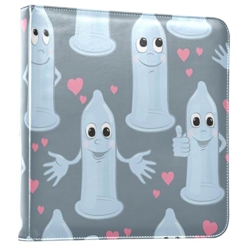 Álbumes de fotos de condones de dibujos animados azules para el día de San Valentín, páginas autoadhesivas, álbumes de fotos, álbumes de fotos de 4 x 6, 6 x 8 pulgadas