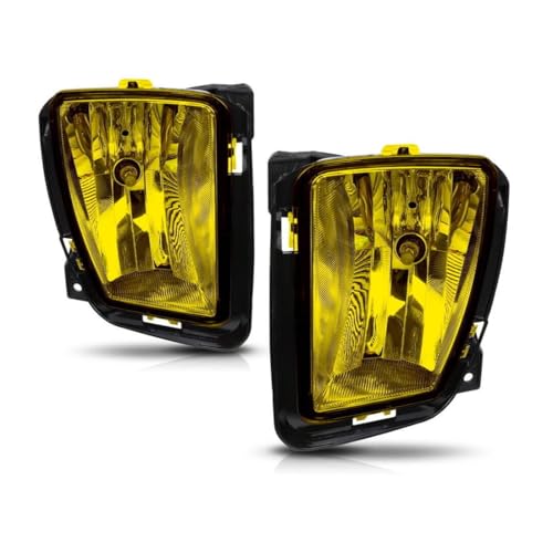 EFCUCLP Fits Pair[Yellow] Bumper Fog Light Driving Lamp W/Bulb -Lighting Technology CH2593147 68104821AC MA708LTZLF
