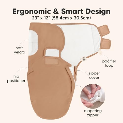 Image of Baby Swaddle Sleep Sacks with Zipper - 3-Pack Swaddles for Newborns 0-3 Months, Infant, Baby Girls, Boys, Soft & Durable Newborn Sleep Sack, Easy Diaper Change Swaddling Blanket (Lil Fawn, OS)
