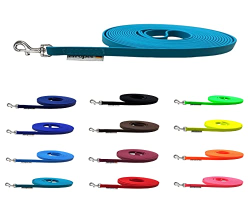 Schleppleine Biothane Hundeleine kleine Hunde 9mm 3m / 5m / 10m / 15m Hundeleine Biothane (3m MIT Handschlaufe, Petrol)