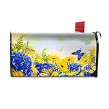 Spring Daisies Flowers Mailbox Cover Magnetic Standard Size 21x18 Inch Spring Decor Mailbox Covers B