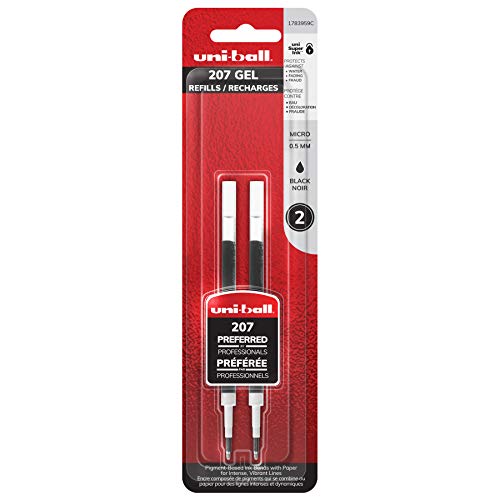 Recharge gel uni-ball Signo 207 encre noire 0.5mm pour éviter les ratures