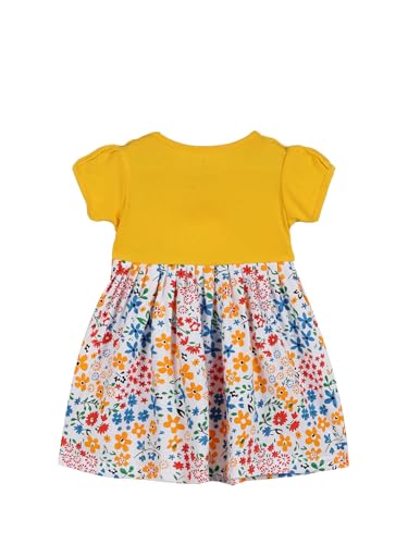 Image of babeezworld Baby Girl Cotton Dress - Half Sleeves Knee Length fit and Flare Frock jhabla Regular fit top