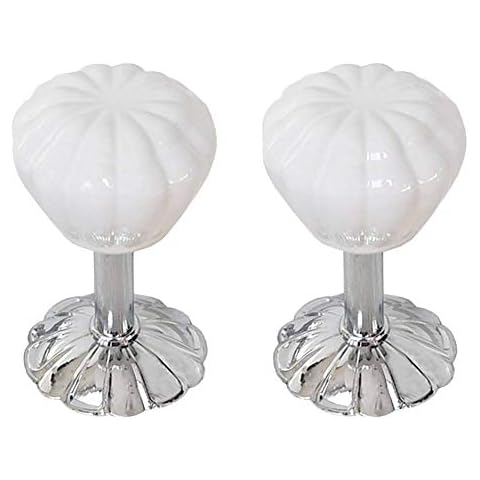 EleCharm Curtain Holdbacks Creative Ceramic Head Drapery Holdbacks Medallion Wall Hooks (White) Cover