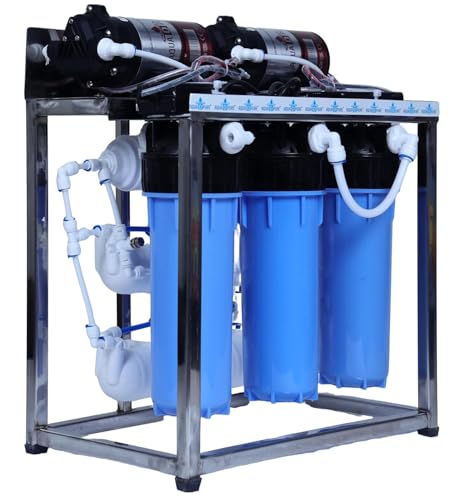 Image of AQUA D PURE 25 LPH Commercial RO Water Purifier with Double Pump Purification, TDS Adjuster, Dust Protective Cover,(color: Blue,Capacity: 25 liter Per hour)
