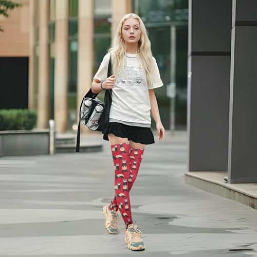 Image of Women's Thigh High Socks Long Over Knee Socks Thick Leg Warm Boot Stockings