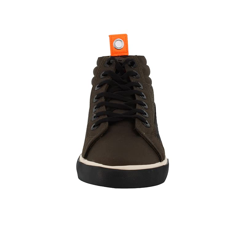 SC0620G Dark Olive Neon Orange Sneakers 