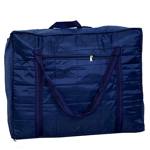 Image of Jumbo Attachi Bag in Soft Parachute Material, Blanket Cum Suitcase Bag (Blue, Pack of 1)