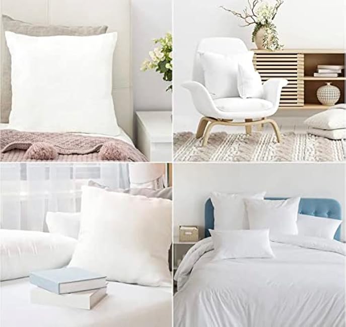 18 x 18 Throw Pillow Insert - Pack of 4 White, Down Alternative Pillow Inserts for Decorative Pillow Covers, Throw Pillows for Bed, Couch Pillows for Living Room (18 x 18 (Pack of 4))
