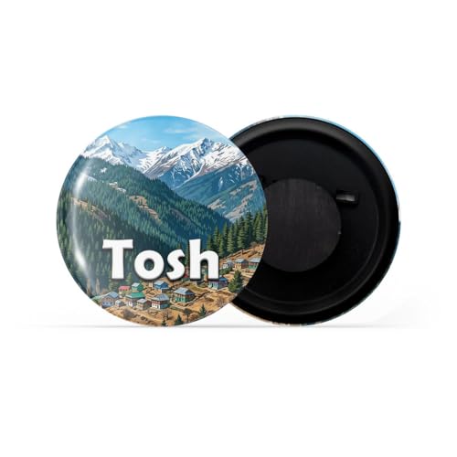 Image of dhcrafts Fridge Magnet Multicolor Himachal Pradesh Tosh Glossy Finish Design Pack of 1 (58mm)