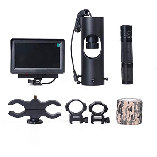 KOLINLOV Night Vision Scope for Riflescope Long Viewing Range Night Hunting Clear Vision with Camera Infrared Flashlight and 4.3 inch Display Screen