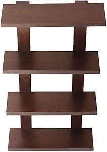 Madhuran Engineered Wood Wall Mounted Home Decorative Items Books Shelf Racks Stand Tiers 4 (Matte, Wenge) Living Room Shelves Multipurpose Library Display Storage Organizer