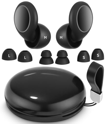 Goxiry Silikon Ohrstöpsel Noise Cancelling - 35 dB Lärmschutz - 4 Paar Ohrkappen (S, M, L, Doppelschichten) - Schwarz