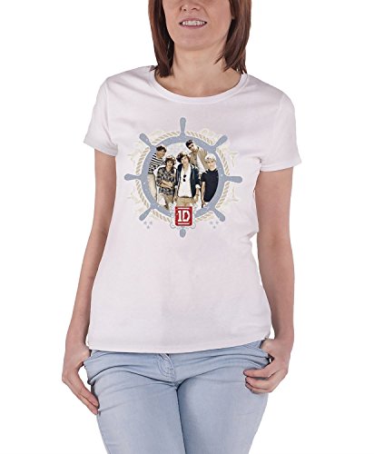One direction 1d nautical juniors t-shirt, white, medium