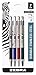 Zebra F-301 Ballpoint Stainless Steel Retractable Pen, Fine Point, 0.7mm, Assorted Ink, 4-Count: Black, Blue, Green, Red