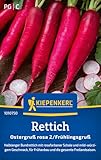 Kiepenkerl Rettichsamen Ostergruß rosa 2/Frühlingsgruß 1010750 - Frühanbau - rosafarbene Schale - mild-würzig - Saatgut, Samen Gemüse, Pflanzensamen