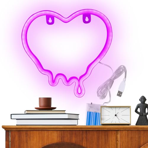 Fonti di energia adattabili: con supporto per USB e funzionamento a batteria, il cartello a LED a forma di cuore garantisce un utilizzo flessibile e tranquillità per quanto riguarda l'alimentazione, rendendolo perfetto per decorare matrimoni, celebrazioni o momenti intimi