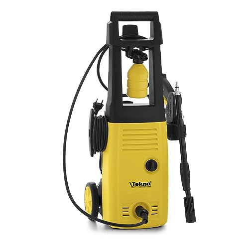 Lavadora de Alta Pressão 1400W, 1500 PSI com Shampoozeira, Rodas e Alça Longa HLX TEKNA