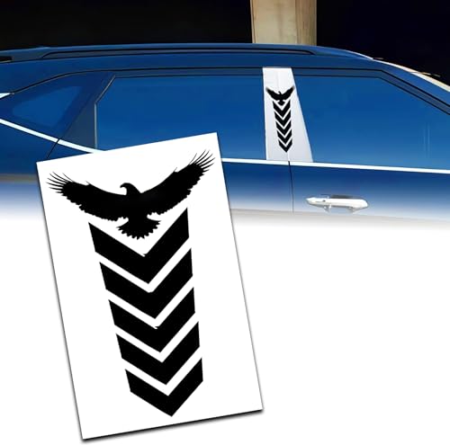 Image of Premium Car Pillar Self-Adhesive Printed Vinyl Sticker, Cool Boy Design, Vehicle Exterior Decor DIY Decal Accessory (N)