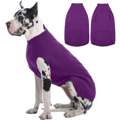 IECOii Great Dane Sweater,5XL Dog Sweater for Extra Large Dogs Breed,XXXXXL Dog Sweaters Christmas Outfit,Thick Warm Dog Winter Sweater for Male Femal