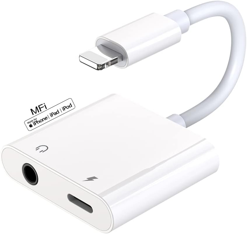 Kopfhörer Adapter für iPhone 2in1 Lightning auf 3,5mmKlinke