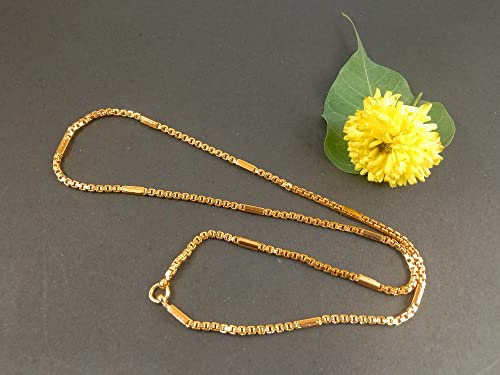 Image of CUTE GOLD 1 Gram Micro Gold Plated & Copper Traditional Designer Fashion Jewellery Chain for Women