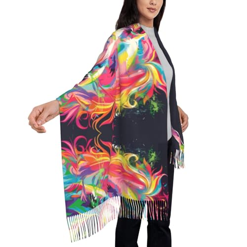 Charming Colorful Horse Scarf shawl, tassel scarf, tassel shawl, tassel scarf4