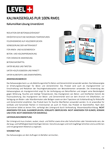 Kaliwasserglas Level Plus 1 Liter Unverdünnt als Haftgrund