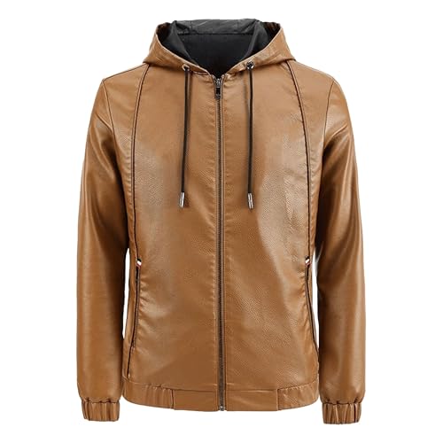 Manteau de motard coupe ajustée 3XL pour homme, finie la sensation de froid grâce à la capuche