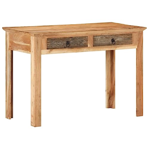 Bureau en bois massif recyclé compact 110x50 cm idéal petits espaces - 2