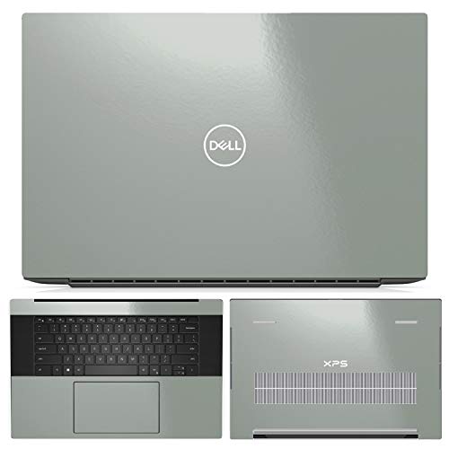 SopiGuard Skin for 2020 Dell XPS 17 9700 Precision Vinyl Sticker Full Set Top, Keyboard, Bottom Panel (Gloss Lunar Rock)