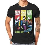 UKHrf35h Green Day Mike Dirnt Billie Joe Armstrong Tré Cool Basket Case T-Shirt Black XL