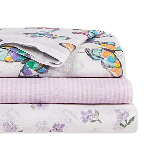 Image of Burt's Bees Baby - Swaddles, Muslin Cotton Baby Blankets, 3-Pack, Multipurpose Lightweight & Breathable 100% Organic Cotton