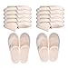 comfykare Spa Hausschuhe (12 Paar, Beige) - 6 mittlere Größe und 6 große Größe, geschlossene Zehen, Einweg-Pantoffeln, waschbarer Indoor-Hausschuh, als Haus-Hausschuhe oder Hotel-Hausschuhe