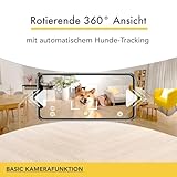 Furbo 360° Hundekamera [Basic Kamera]: Haustierkamera mit App, Rotierende 360° Sicht, Farbnachtsicht, Tracking, Leckerliwurf, Bell-Alarm, der Favorit von Haustierbesitzern auf der ganzen Welt