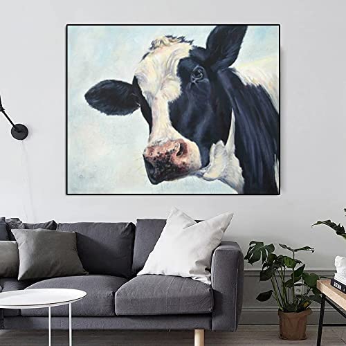 Toine peinture moderne vache du bonheur art abstrait coloré