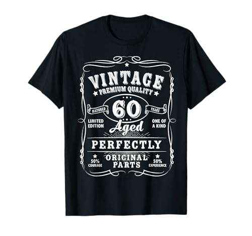 Vintage 60th Birthday Decorations Men Funny 60 Birthday T-Shirt
