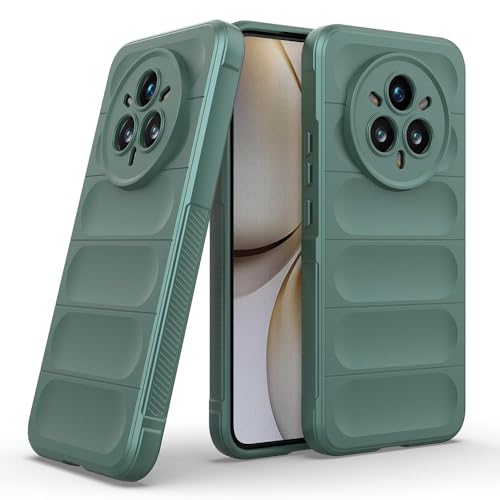 Image of Amazon Brand-Solimo Mobile Cover for Realme 14 Pro 5G | Full Camera Protection | Liquid Silicon Case | Flexible Bumper Case for Realme 14 Pro 5G (Green)