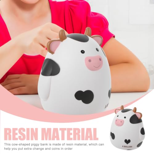 Hucha para ahorrar dinero decorativa con diseño de vaca infantil 4