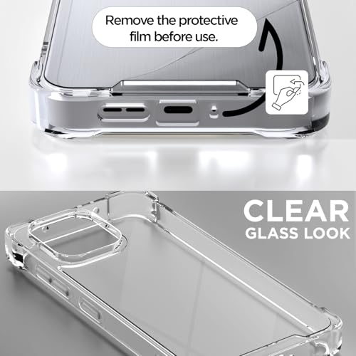 Image of Amazon Basics Back Cover for OnePlus Nord CE 6 5G PC + TPU Clear Transparent Raised Edges Shockproof Protective Phone Bumper Case (Transparent)