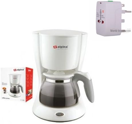 Alpina SF2808 220 240 Volt 50 Hz 10 Cup Coffee Maker AND SF-2811 Alpina 220-240 Volt Coffee/Spice Grinder only work in 220 volt country.SHIP WITH STARLITE PLUG ADAPTER KIT (NOT FOR USA OR CANADA).