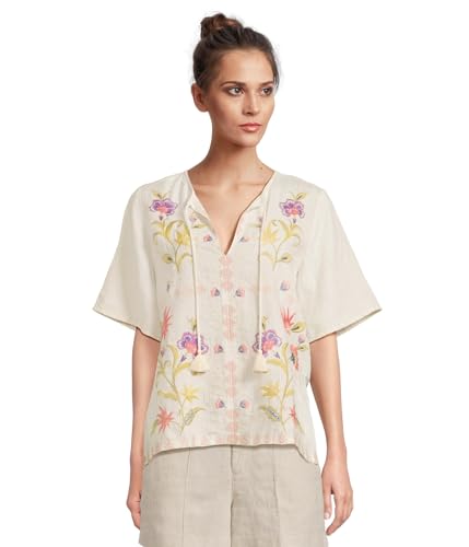 Johnny was Womens Ruffle Sleeve Field Blouse Elordi Stripe XS One Size at  Amazon Women's Clothing store