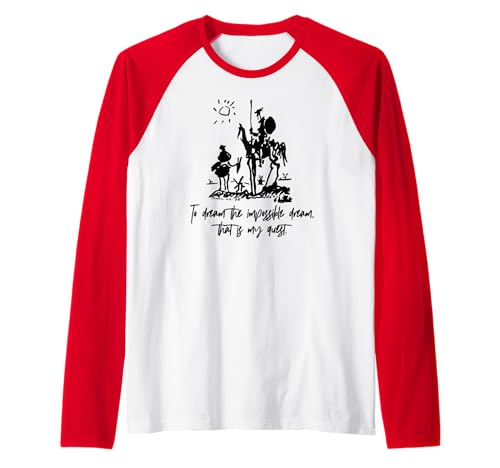 Don Quixote to Dream Impossible That is My Quest Raglan Baseball Tee