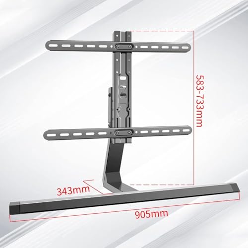 Support TV universel de bureau pied de table de remplacement ecran 37 a 75 pouces - 3